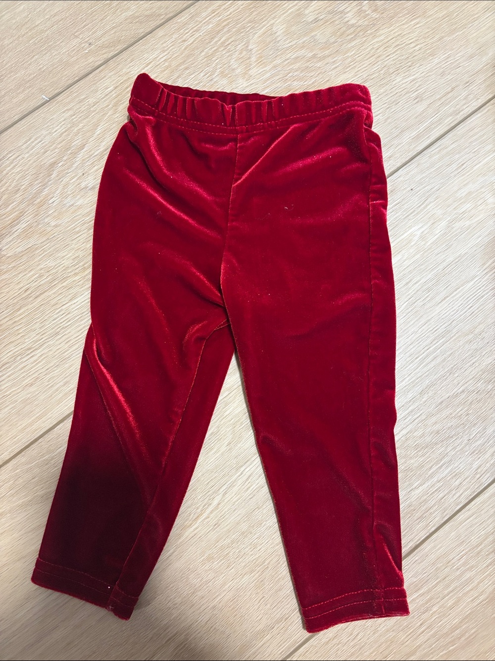 George Red Velvet Leggings for Kids